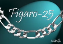 Figaro 25 - náramek stříbřený